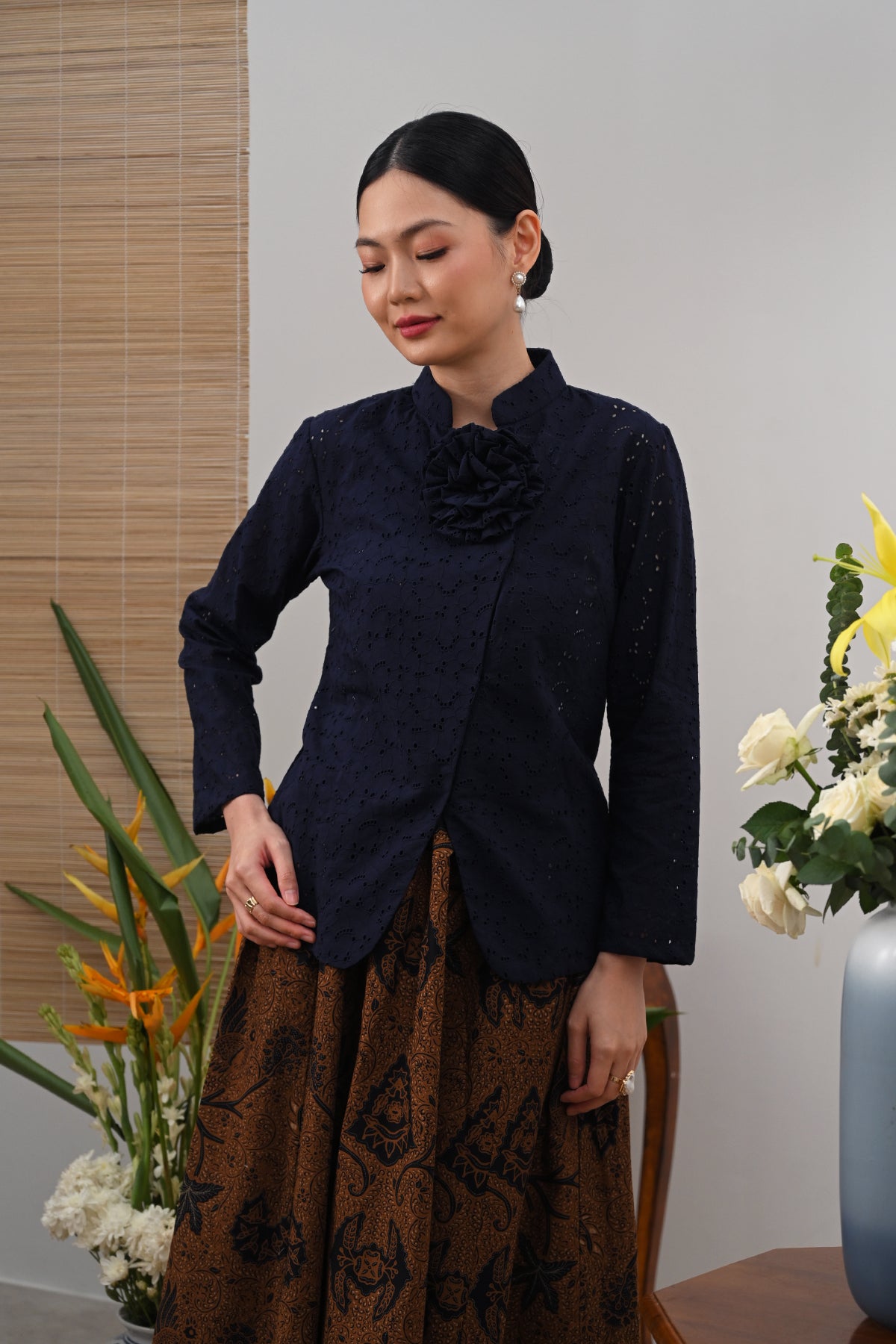 Cahaya Long Basic Navy T5585