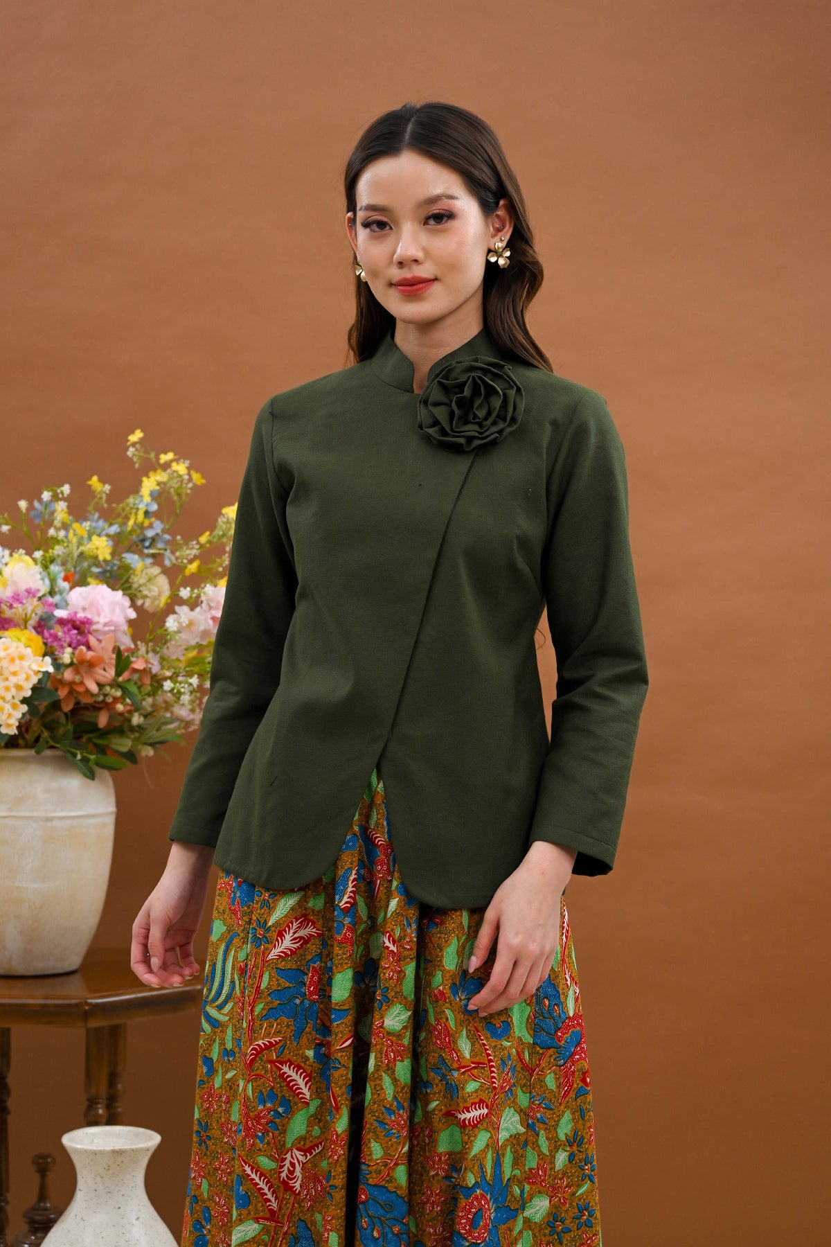 Cahaya Long Basic Green T5526