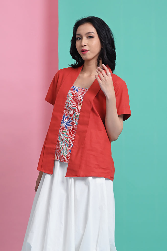 Kebaya Simple Red PART of Mirae PART0303