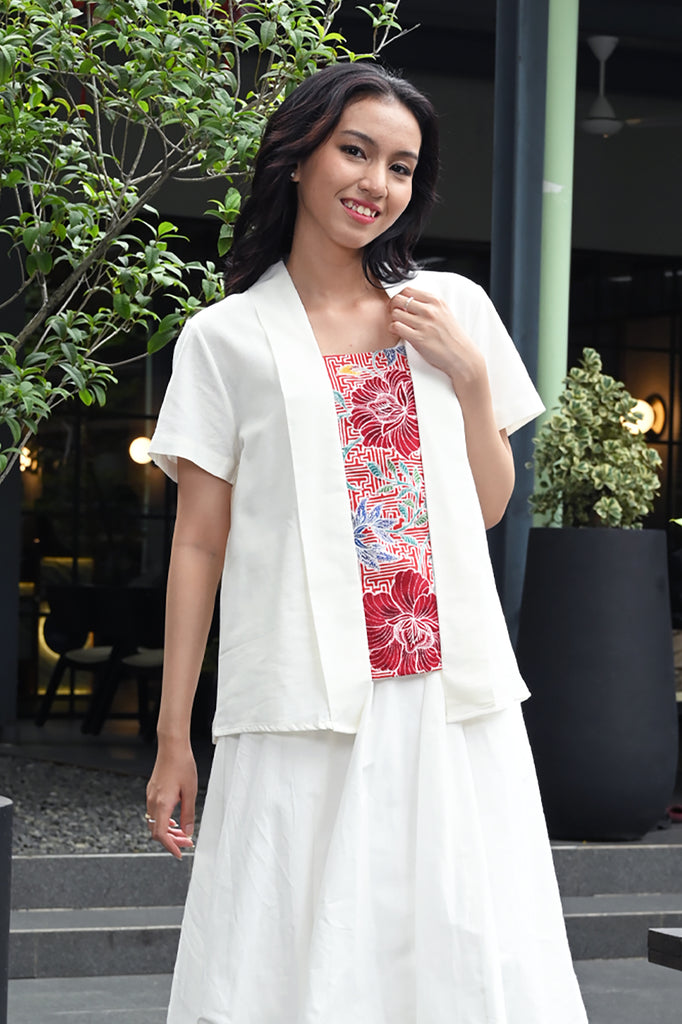 Kebaya Simple White PART of Mirae PART0305