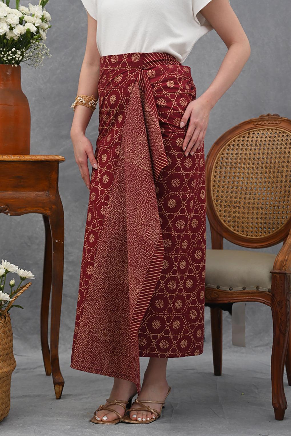 Lilit Skirt Garut Red P0475