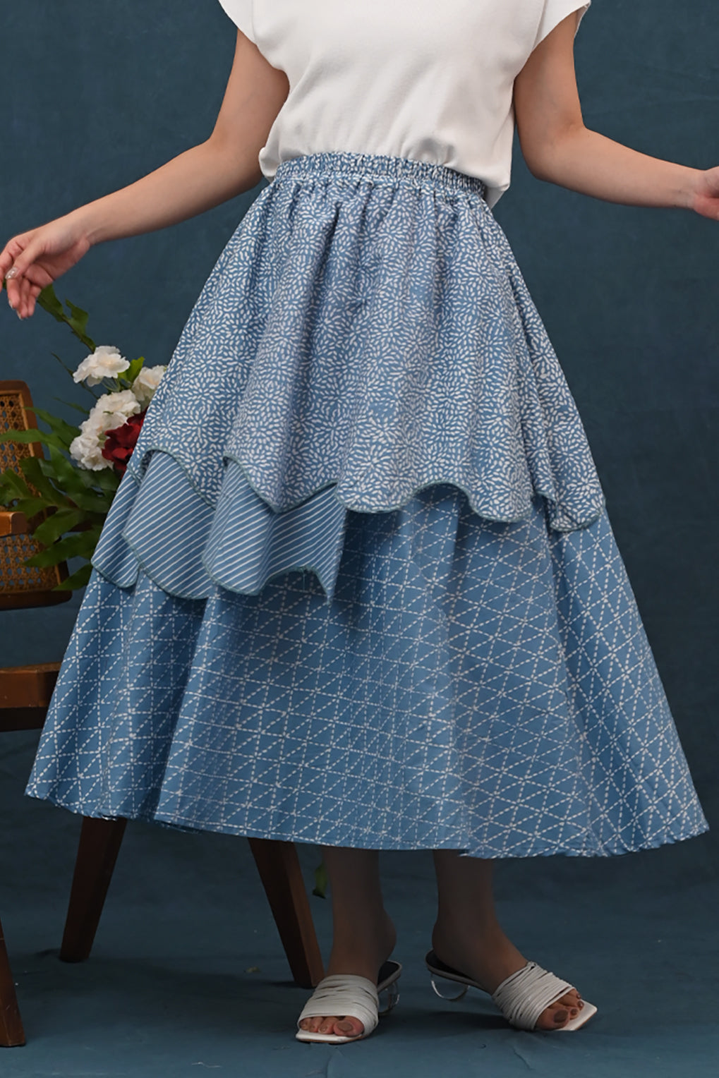 Tila Skirt Garut Blue P0449