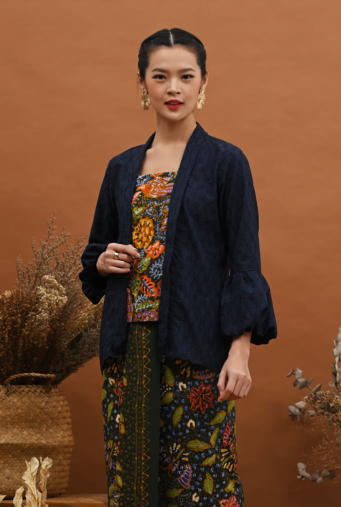 Kebaya Kartini Blue Lasem T2851