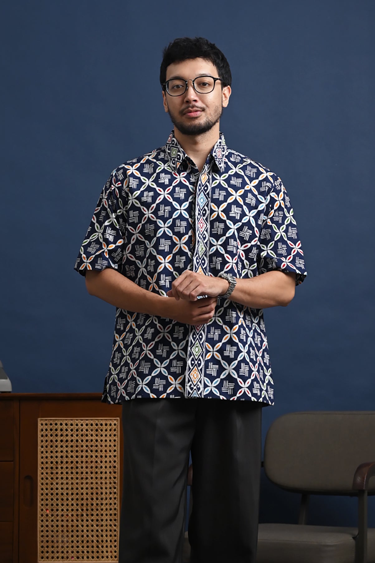 Banara Wonogiren Blue Short M0284