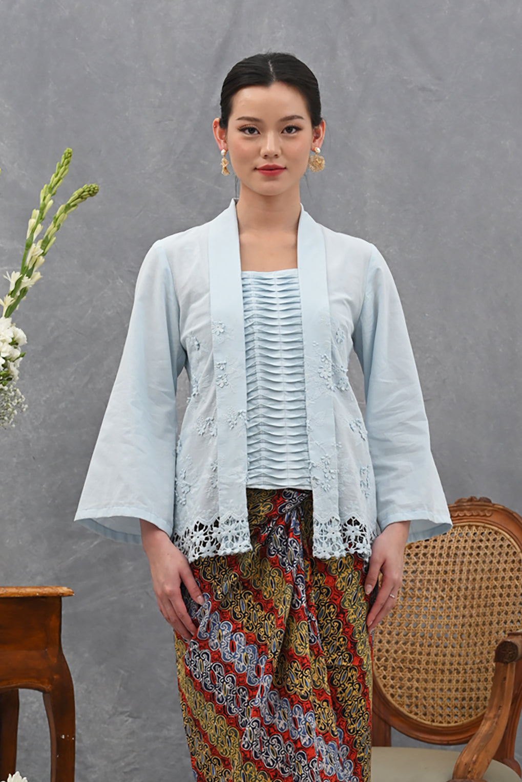 Kebaya Basic Blue T4043