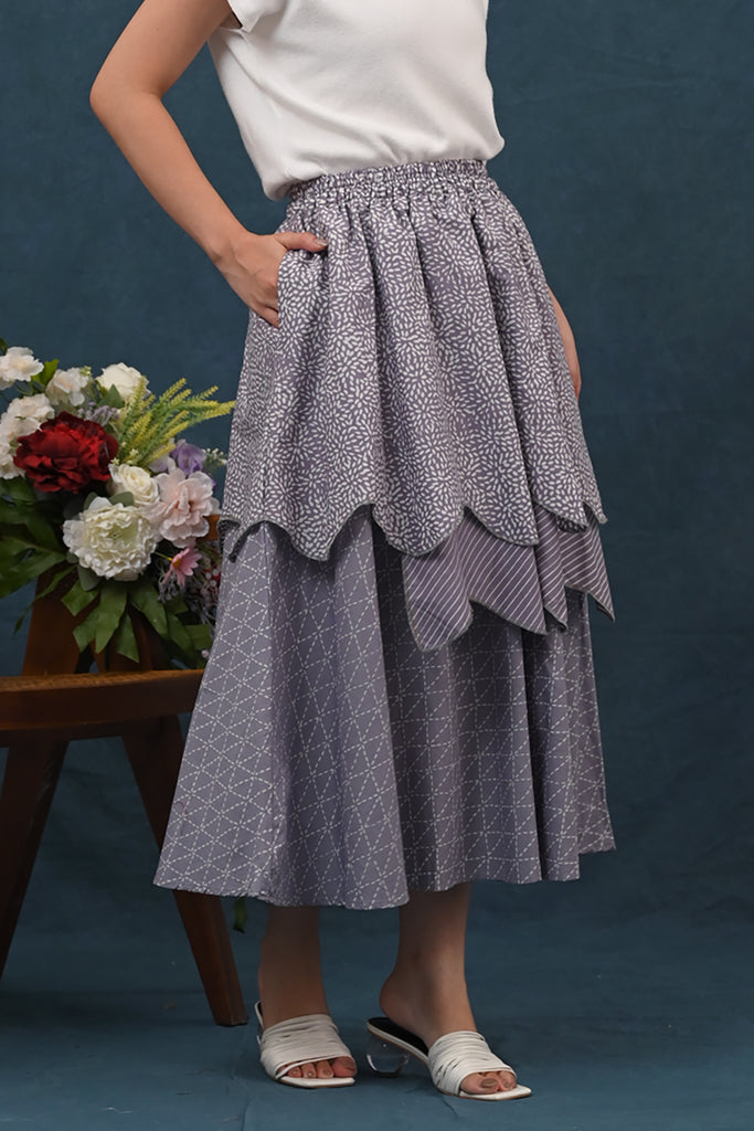 Tila Skirt Garut Grey P0450