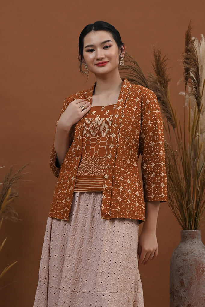 Kebaya Garut Brown Long T3056