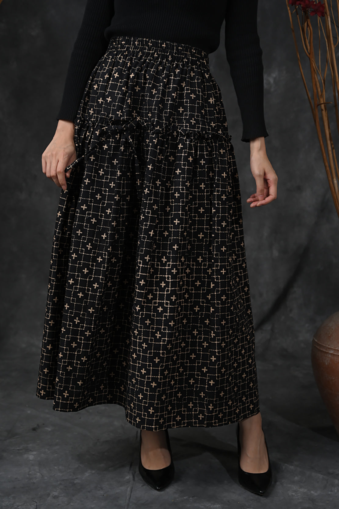 Karenza Skirt Garut Cemani P0551