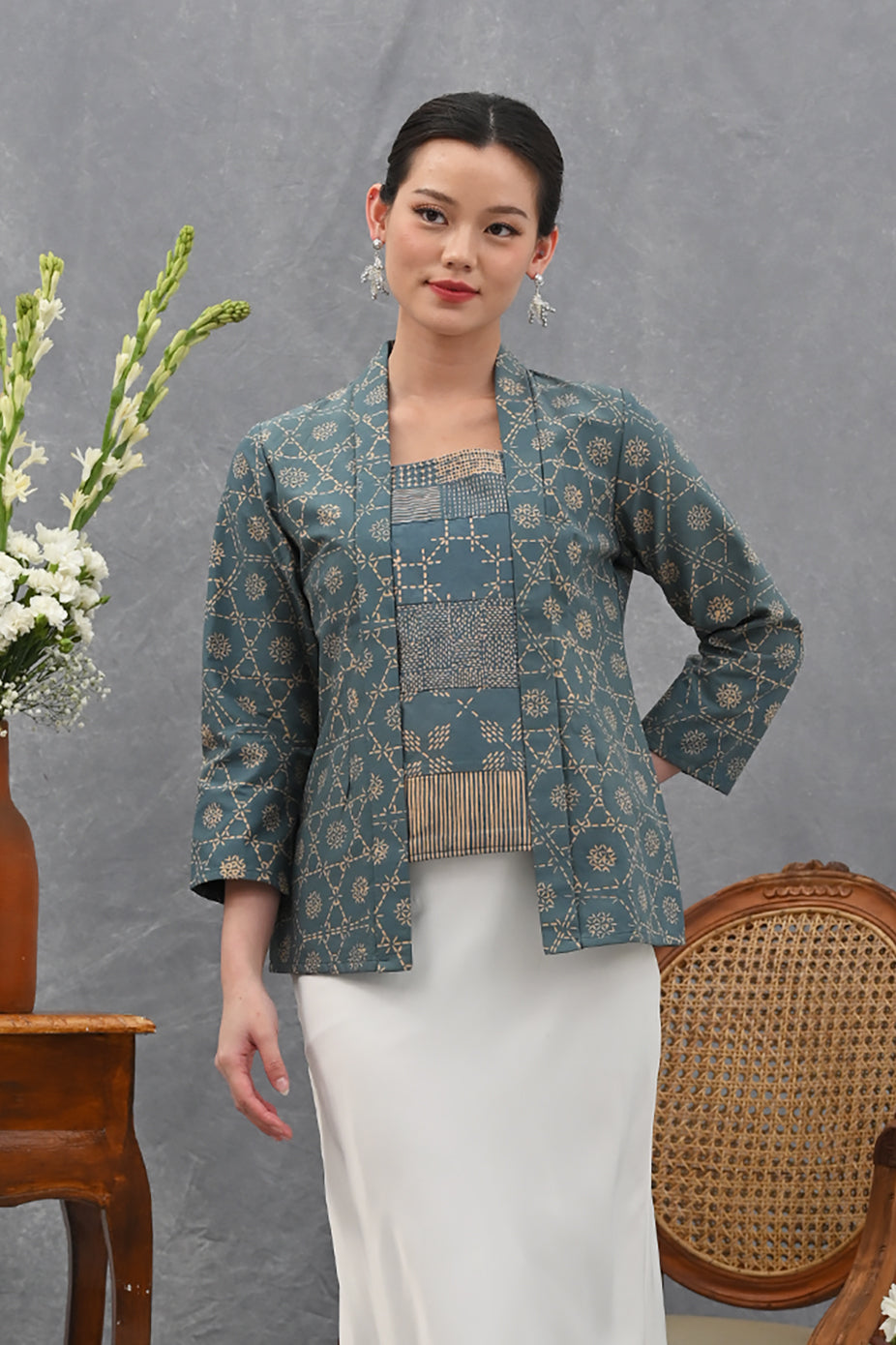 Kebaya Garut Long Blue T4012