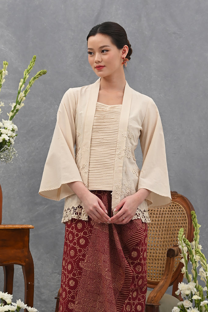 Kebaya Long Basic Brown T4048