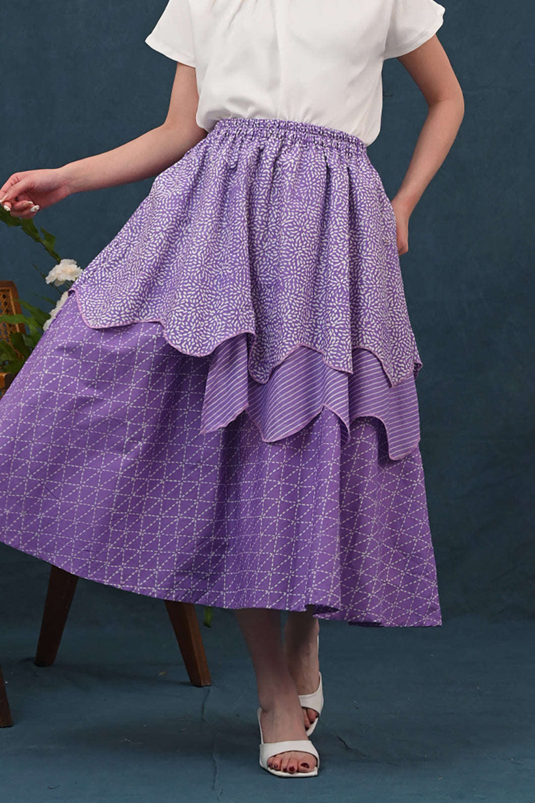Tila Skirt Garut Purple P0452
