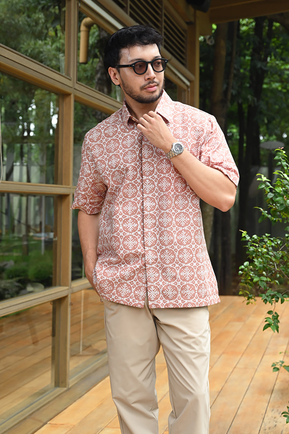 Jlamprang Brown Short M0309