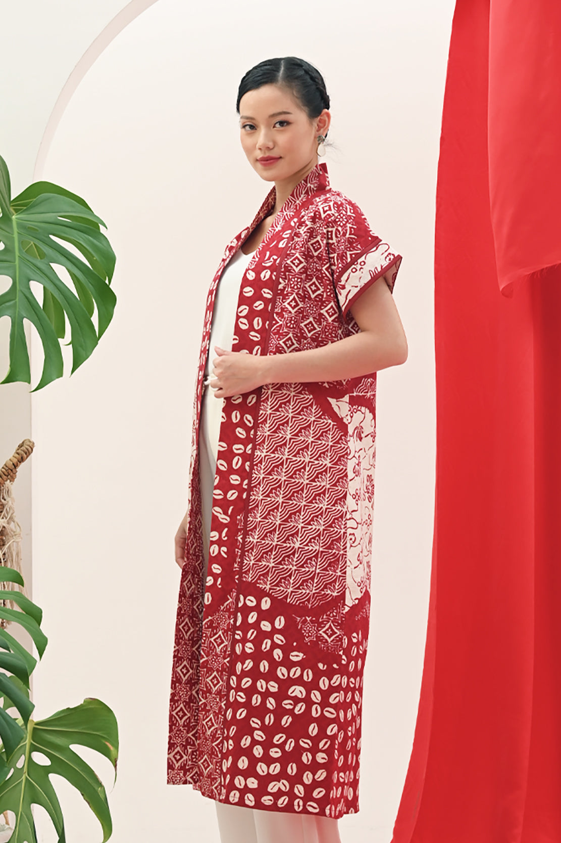 Outer Straight Dobi Merah Putih T3136