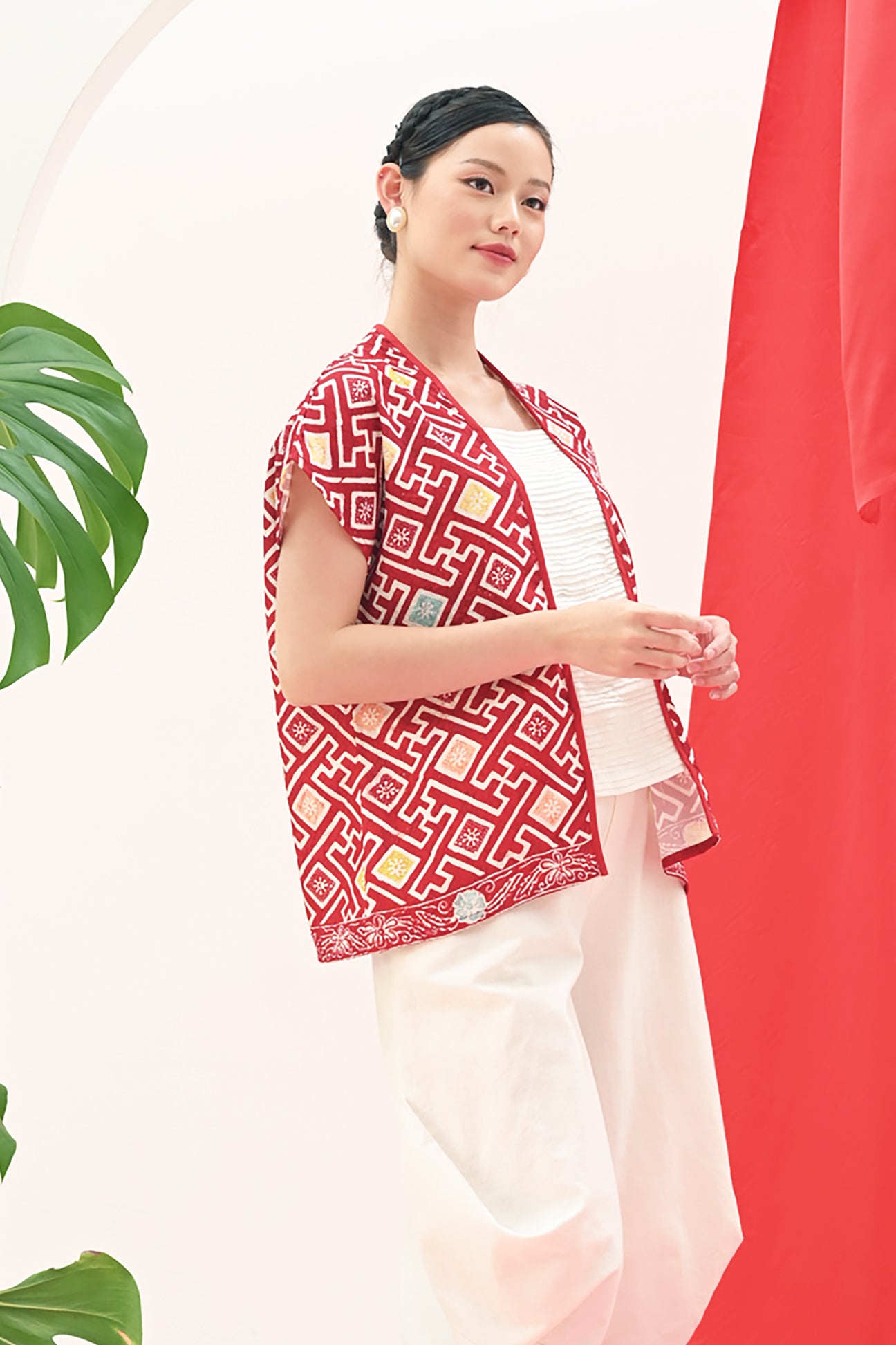 Dhini Viscose Merah Putih T3076