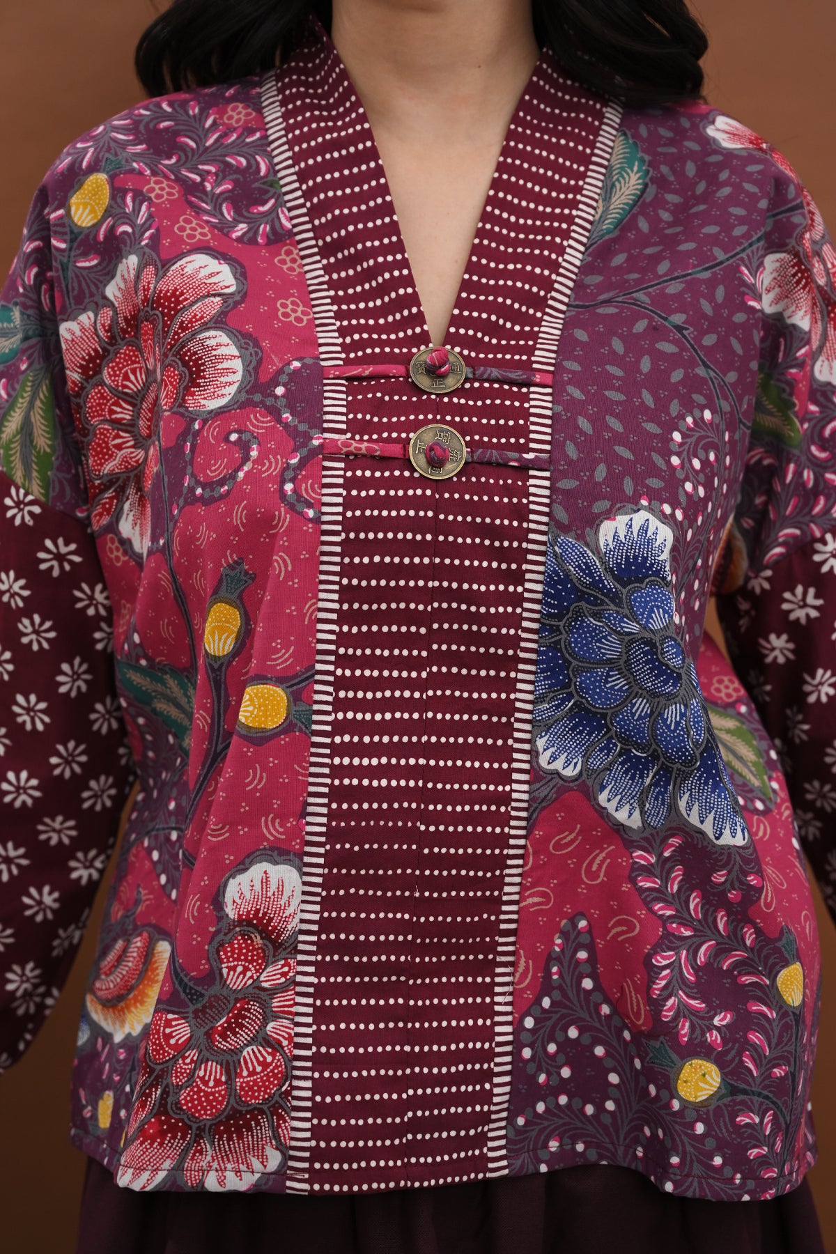 Dhini Long Encim Burgundy T5725