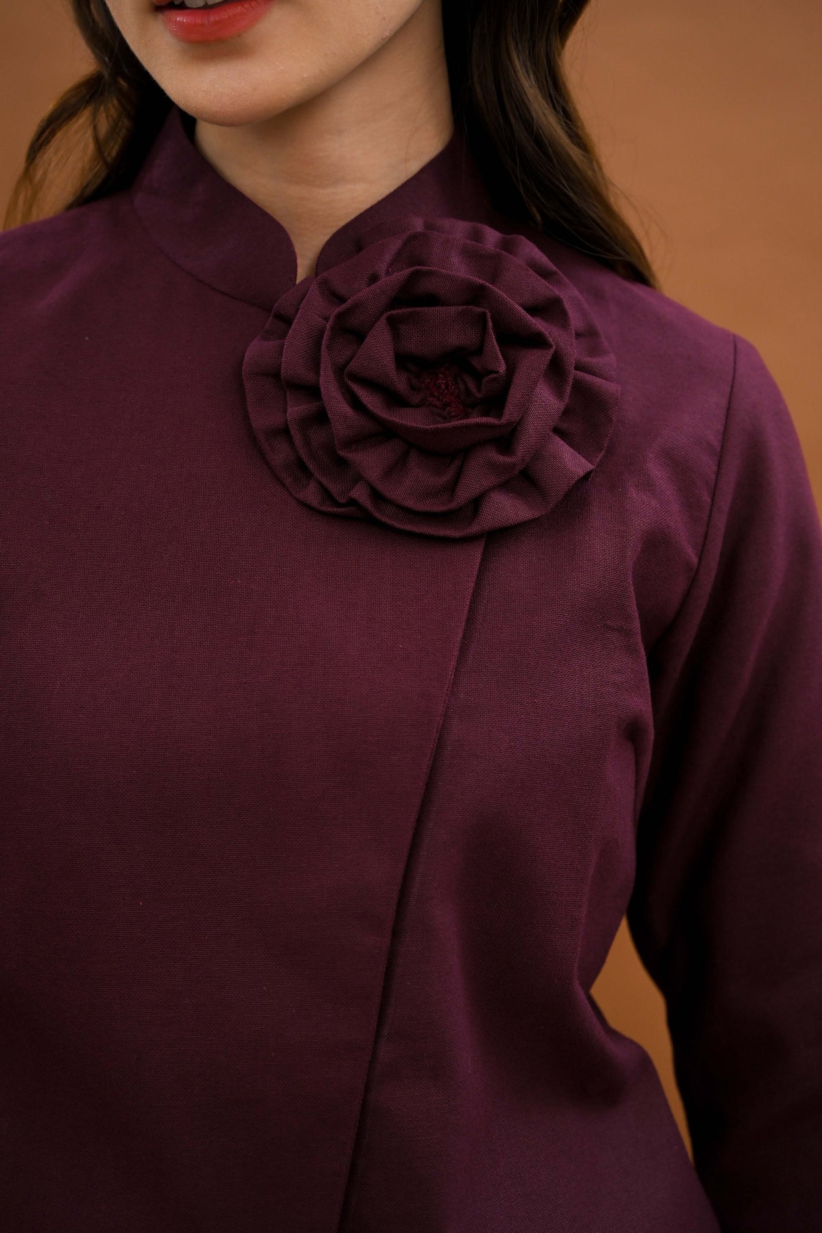 Cahaya Long Basic Burgundy T5524
