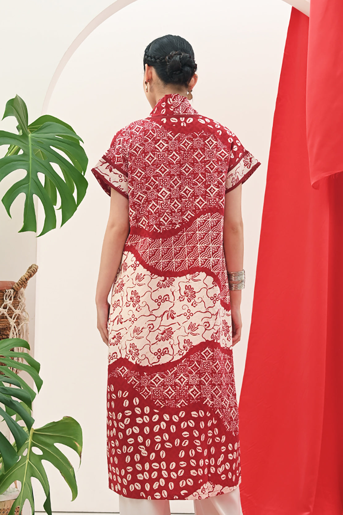 Outer Straight Dobi Merah Putih T3136