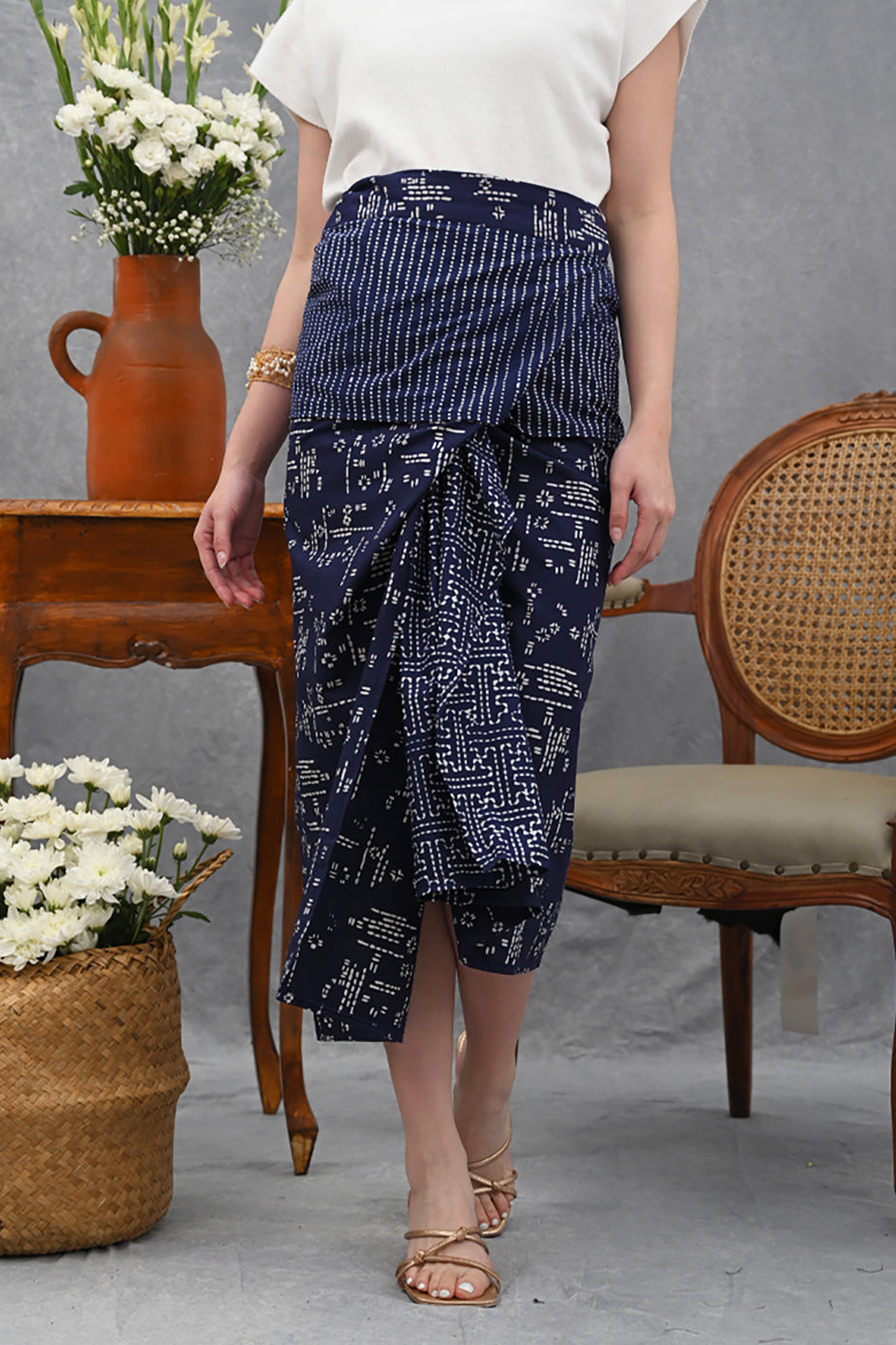 Lilit Skirt Garut Blue P0477