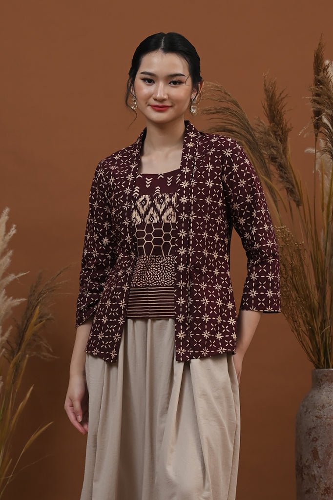 Kebaya Garut Purple Long T3042