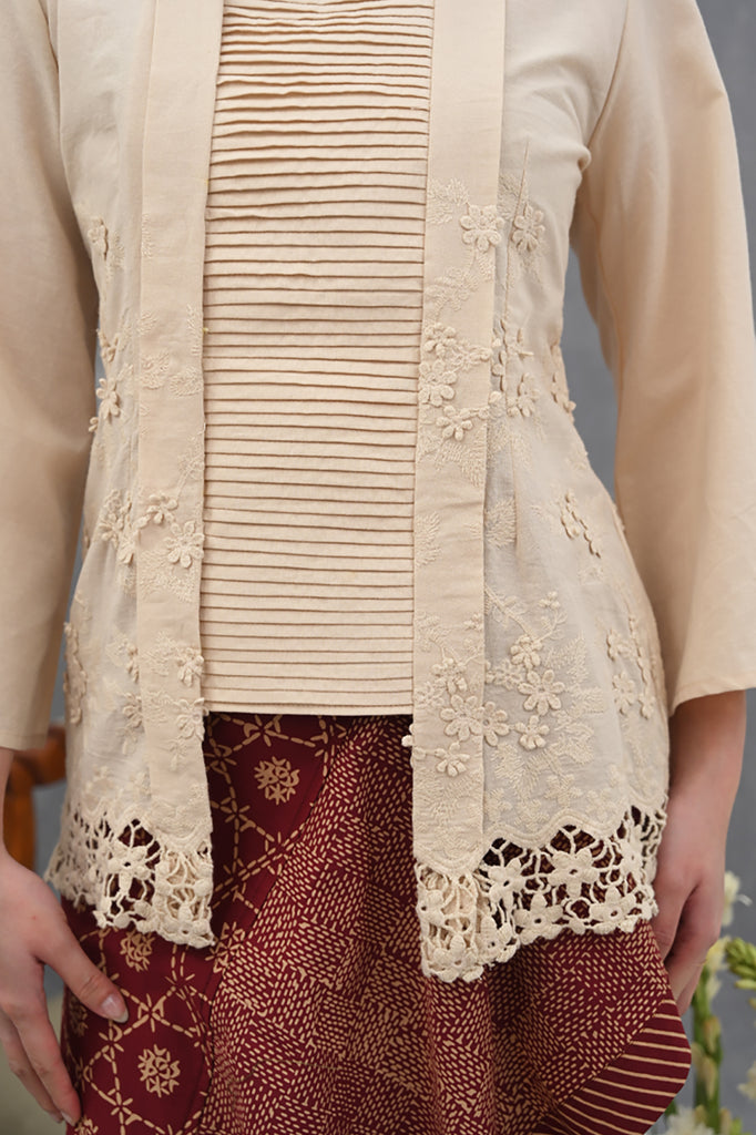 Kebaya Long Basic Brown T4048