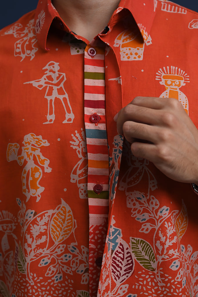 Betawi Wonogiren Orange Long L0154
