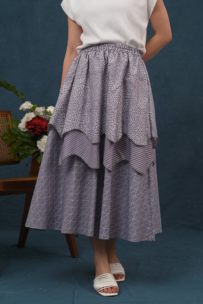Tila Skirt Garut Grey P0450