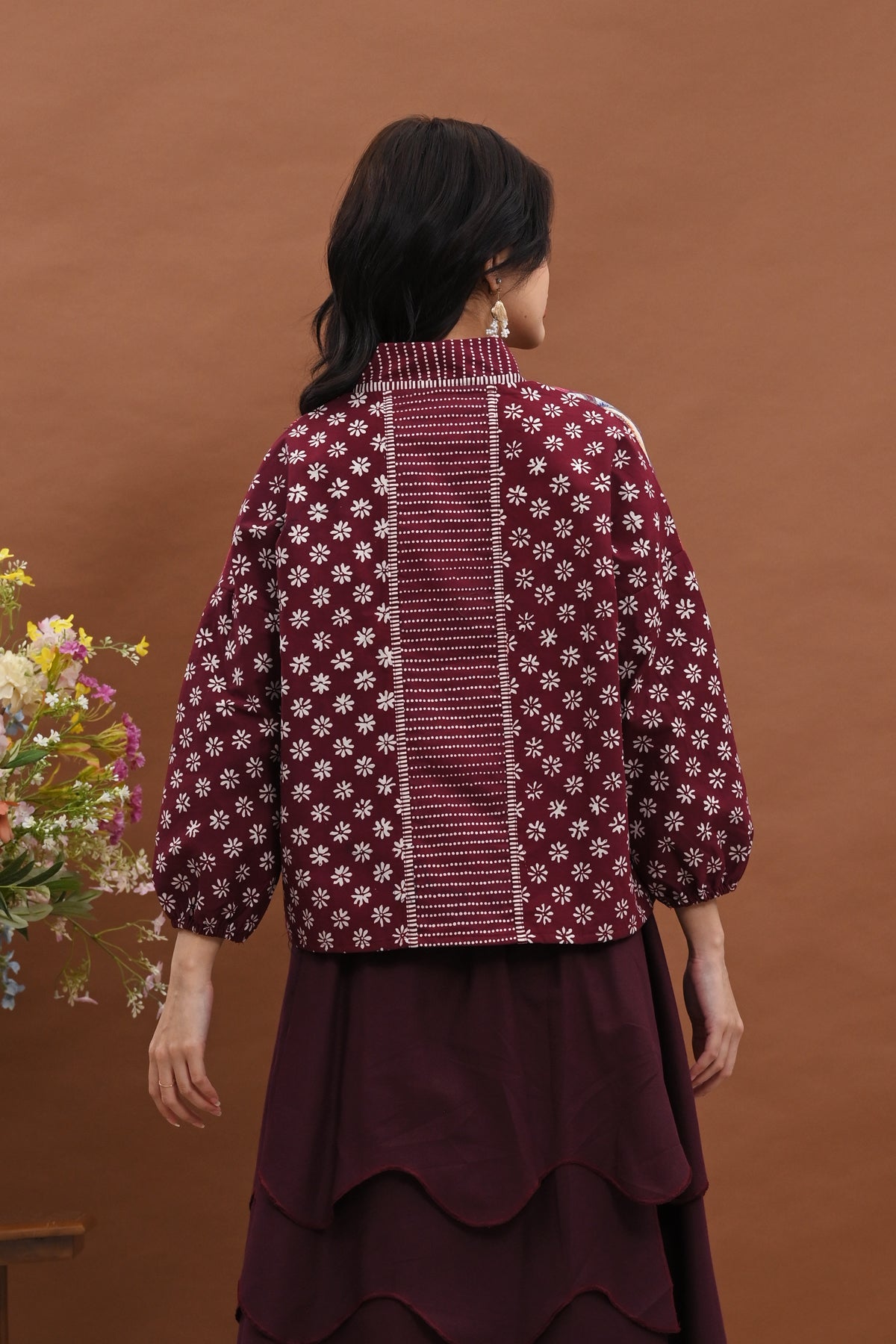 Dhini Long Encim Burgundy T5725