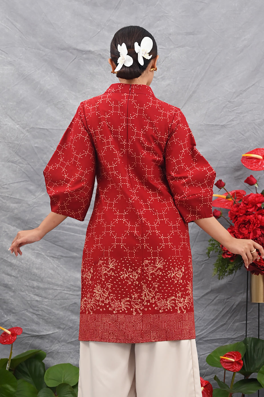 Lesi Dress Garut Merah D0550