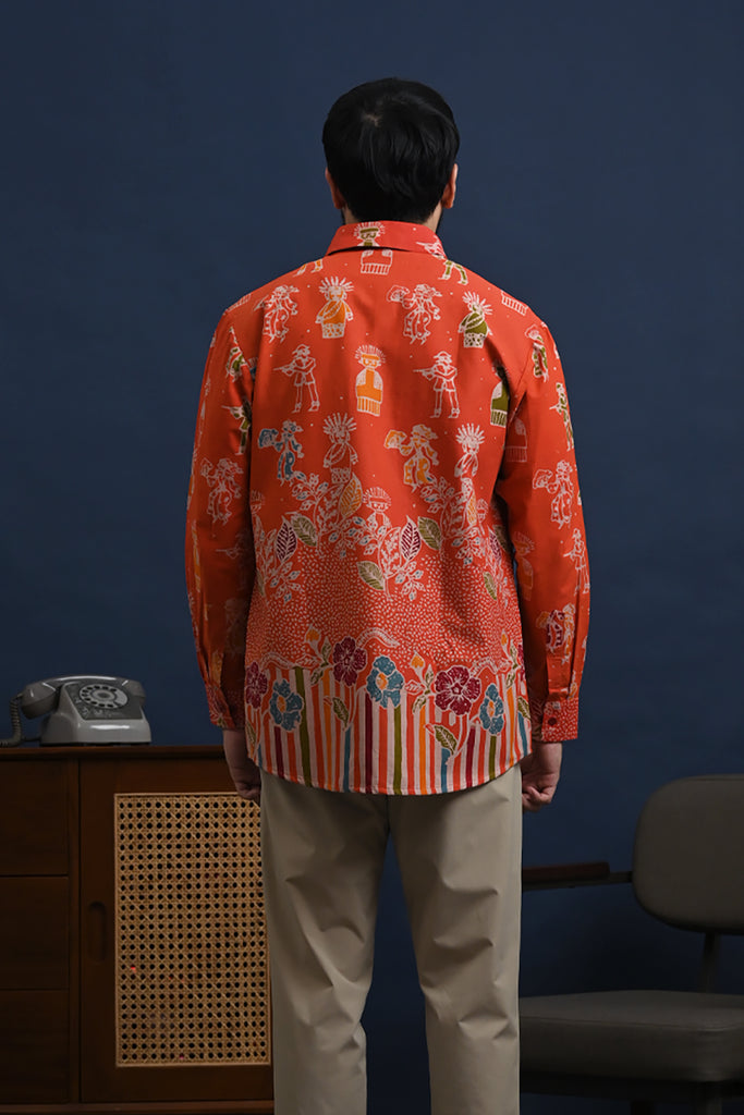 Betawi Wonogiren Orange Long L0154