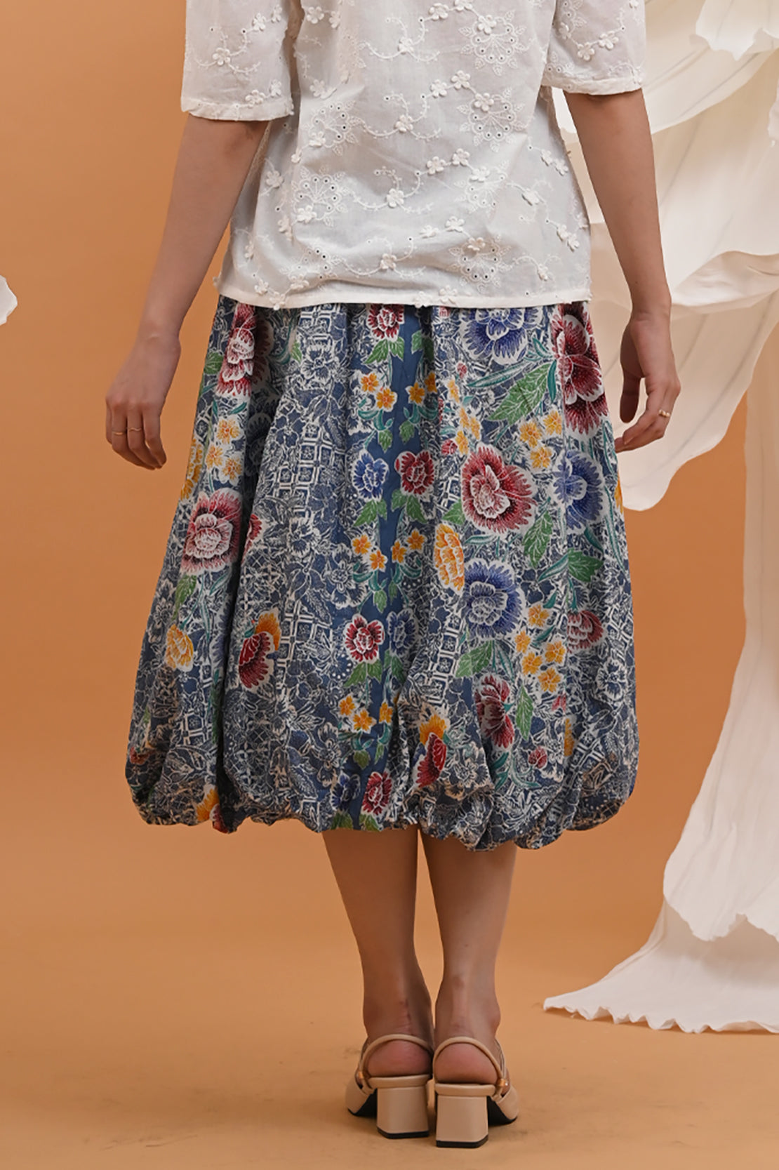 Balloon Skirt Encim Blue P0466