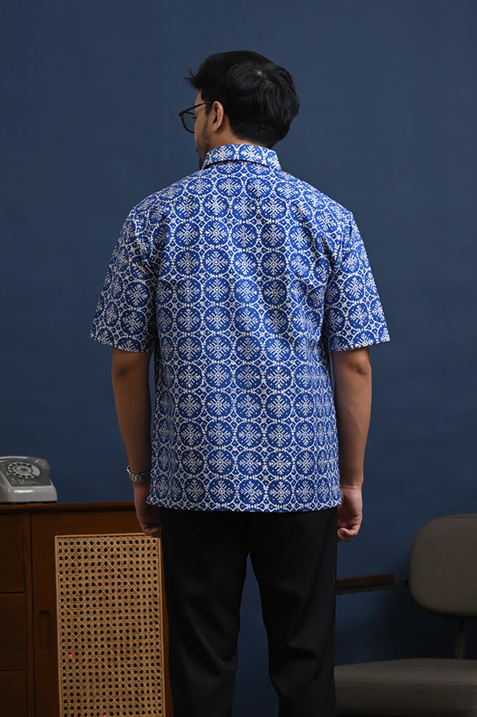 Jlamprang Blue Short M0307