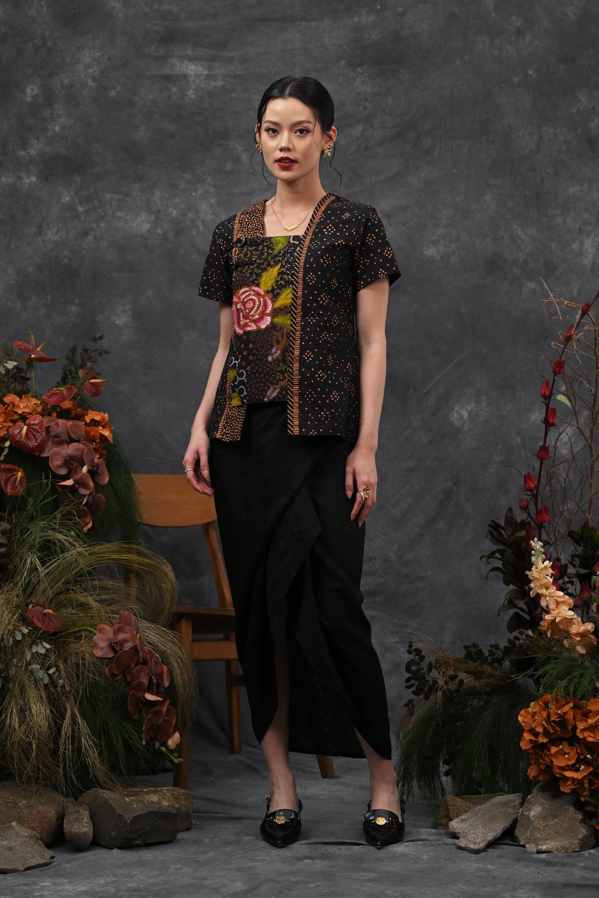 Kebaya Dwika Encim Cemani T6212