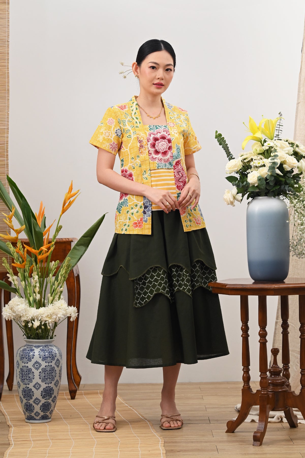 Kebaya Simbok Encim Yellow T5637