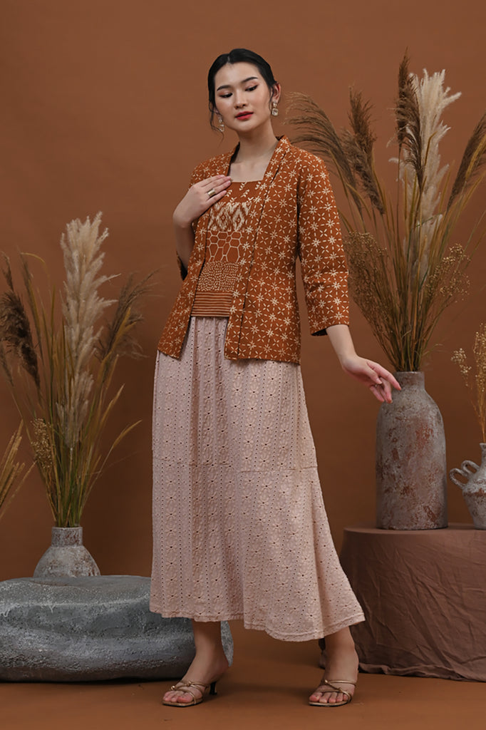 Kebaya Garut Brown Long T3056