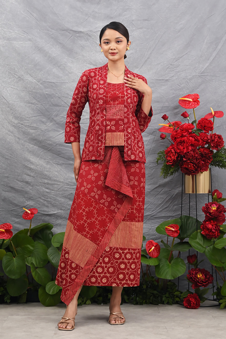 Kebaya Garut Merah T4511