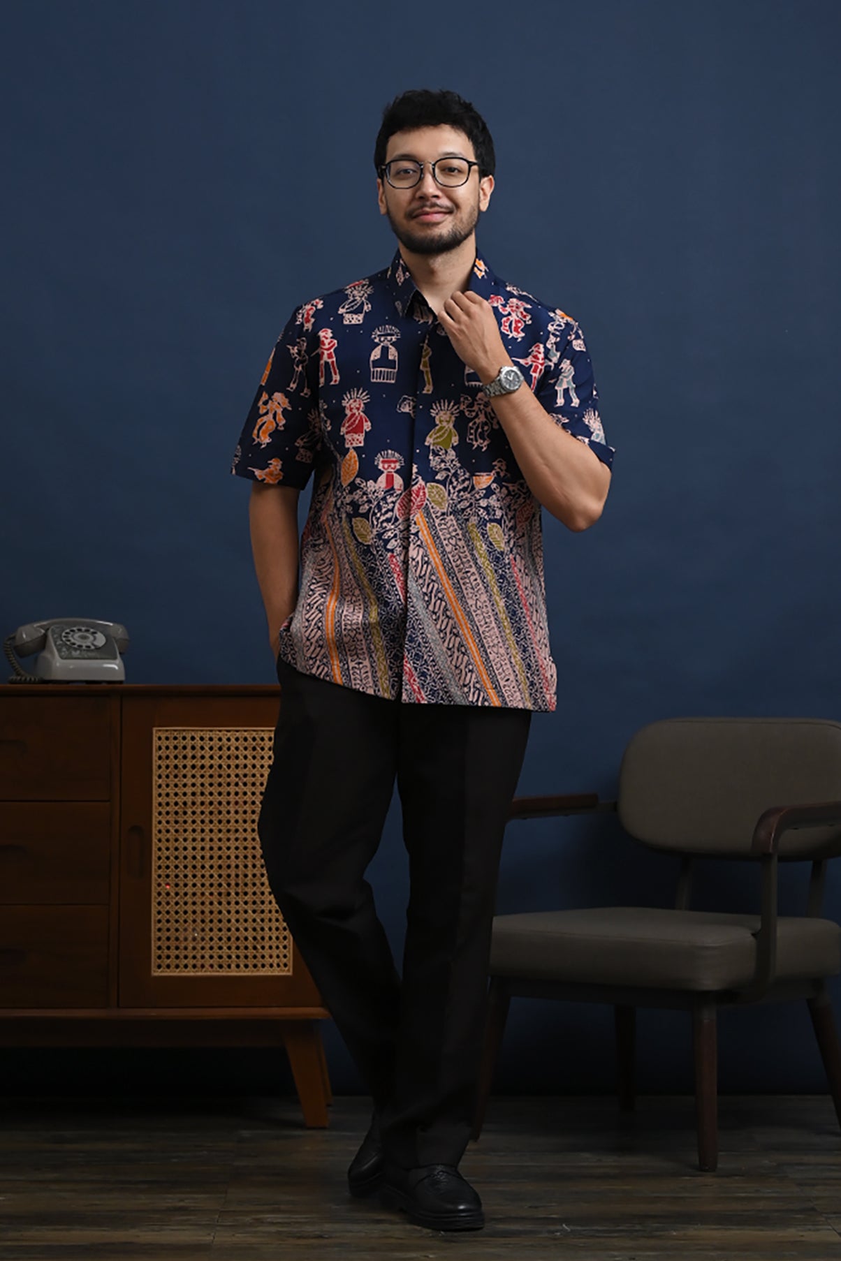 Betawi Blue Short M0299