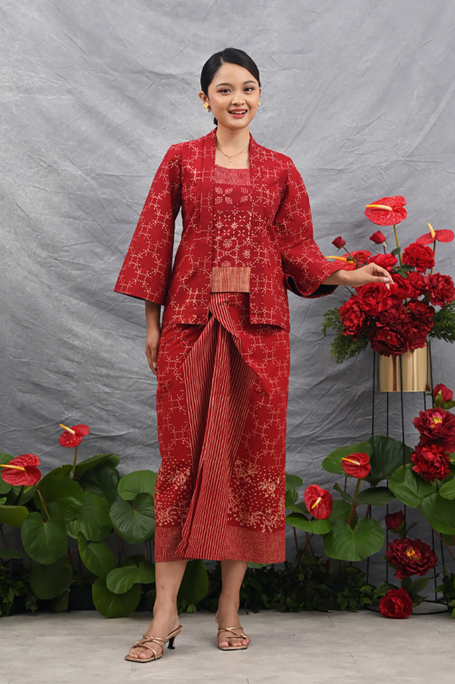Kebaya Garut Merah T4479