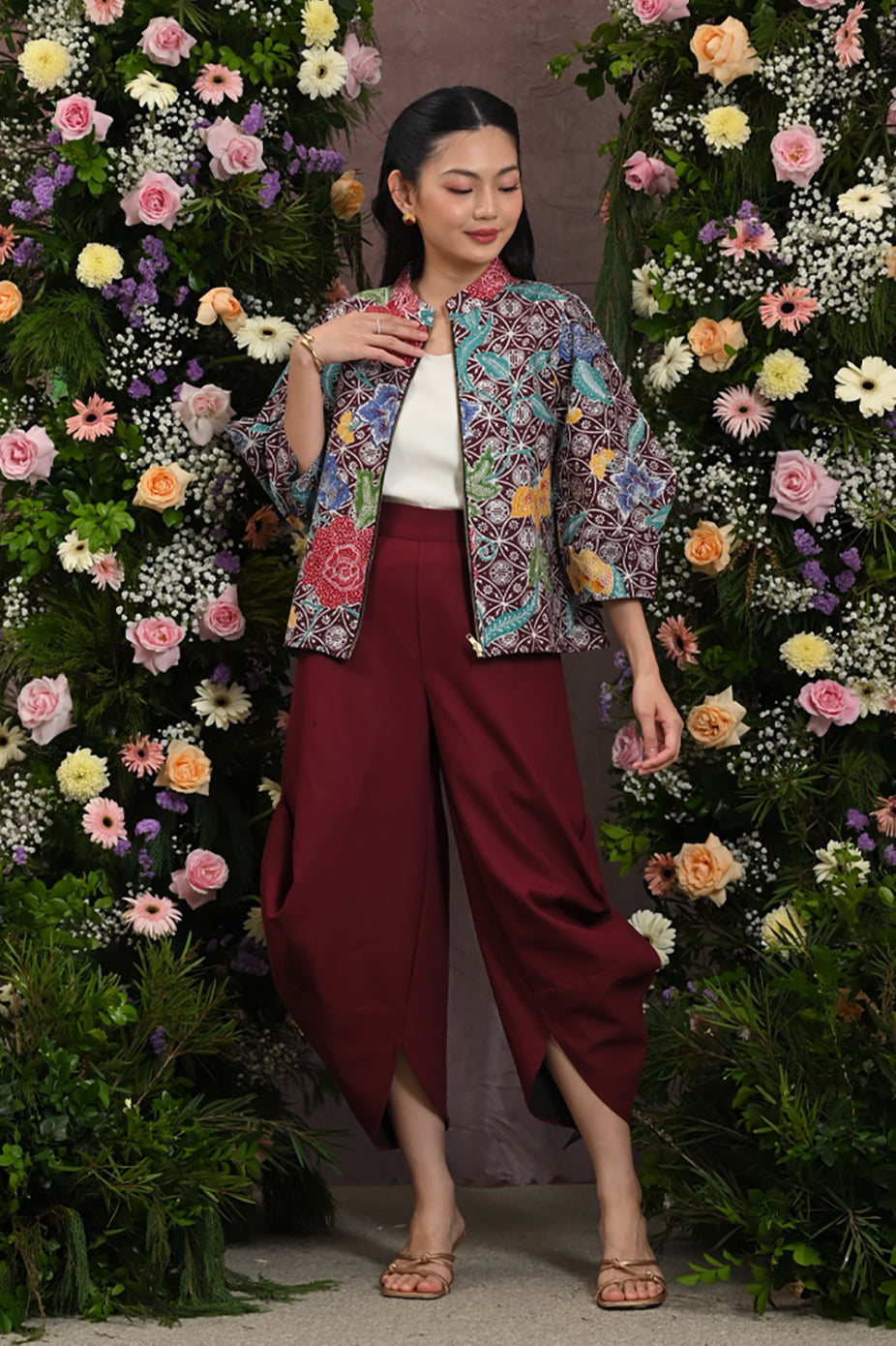 Coral Pants Basic Wine P0488