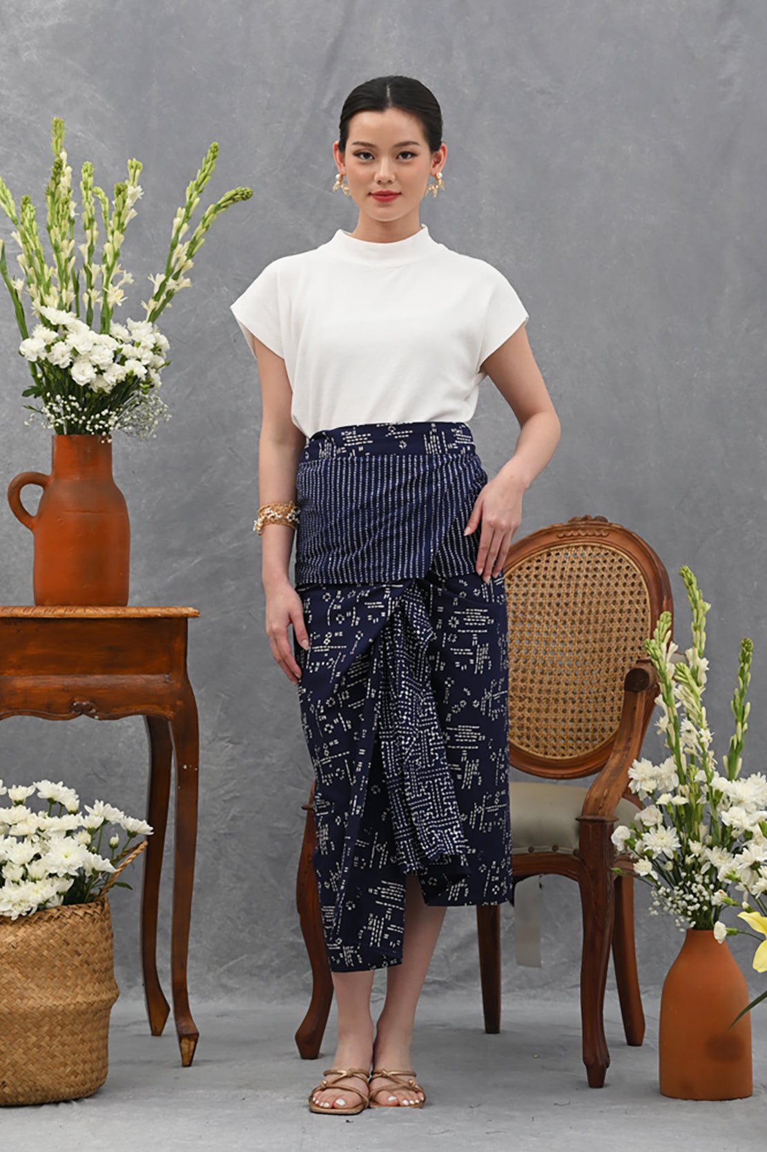 Lilit Skirt Garut Blue P0477