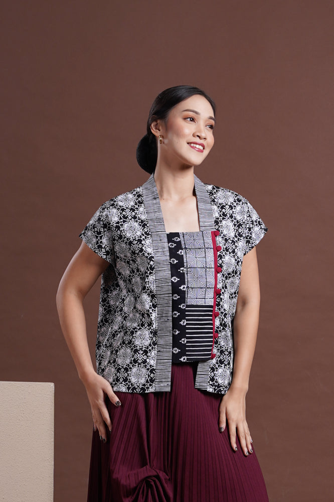 Kebaya Jlamprang Black T2596