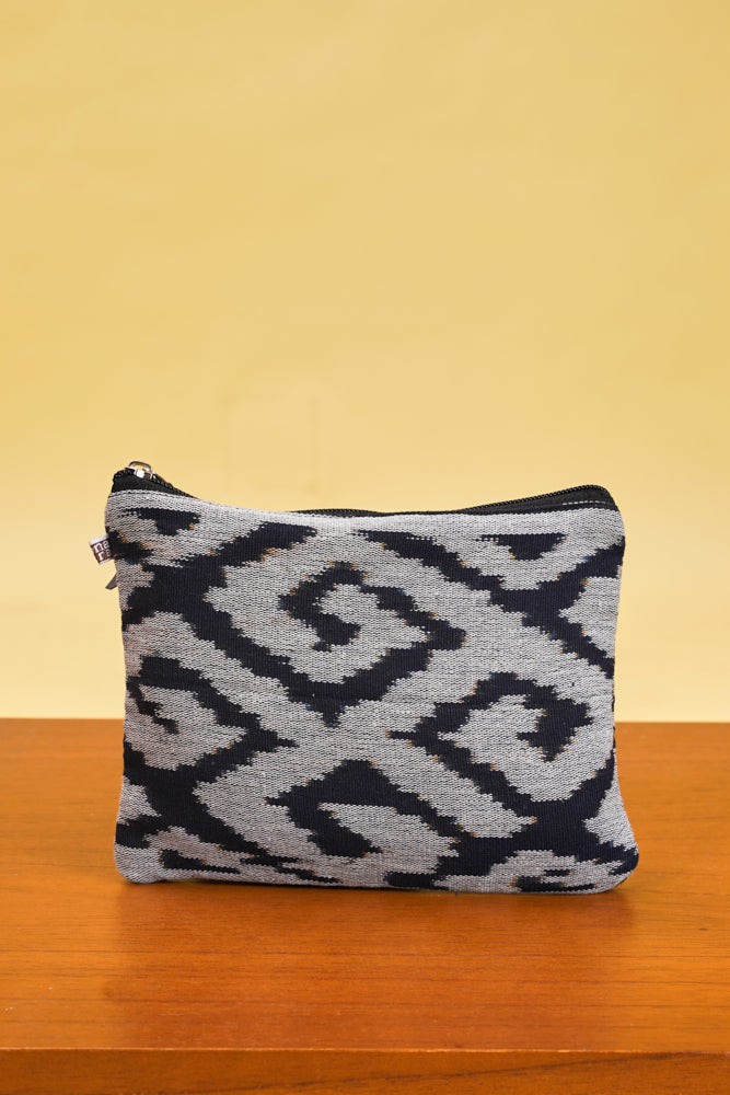 Pouch Tenun Black Grey A0043