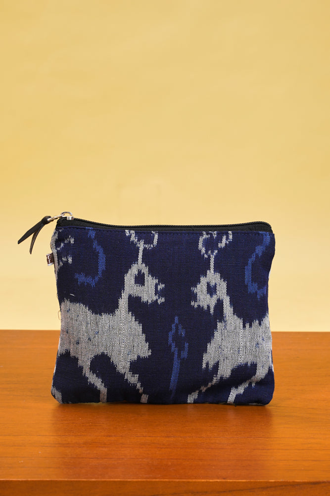 Pouch Tenun Blue Grey A0038