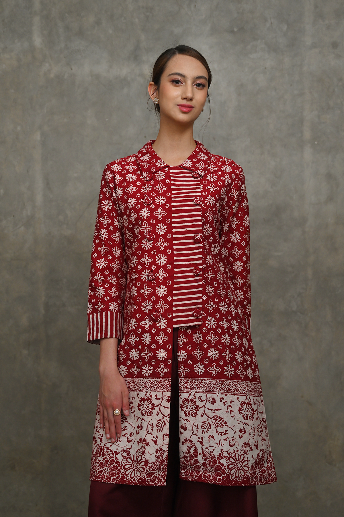 Tunik Loosi Dobi Merah Putih T6032