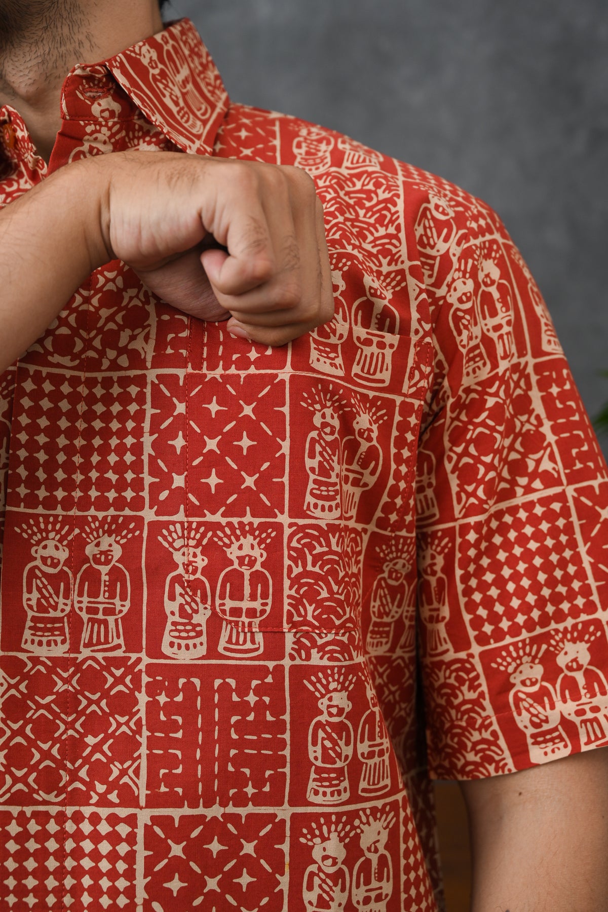 Ondel Betawi Orange Short M0373