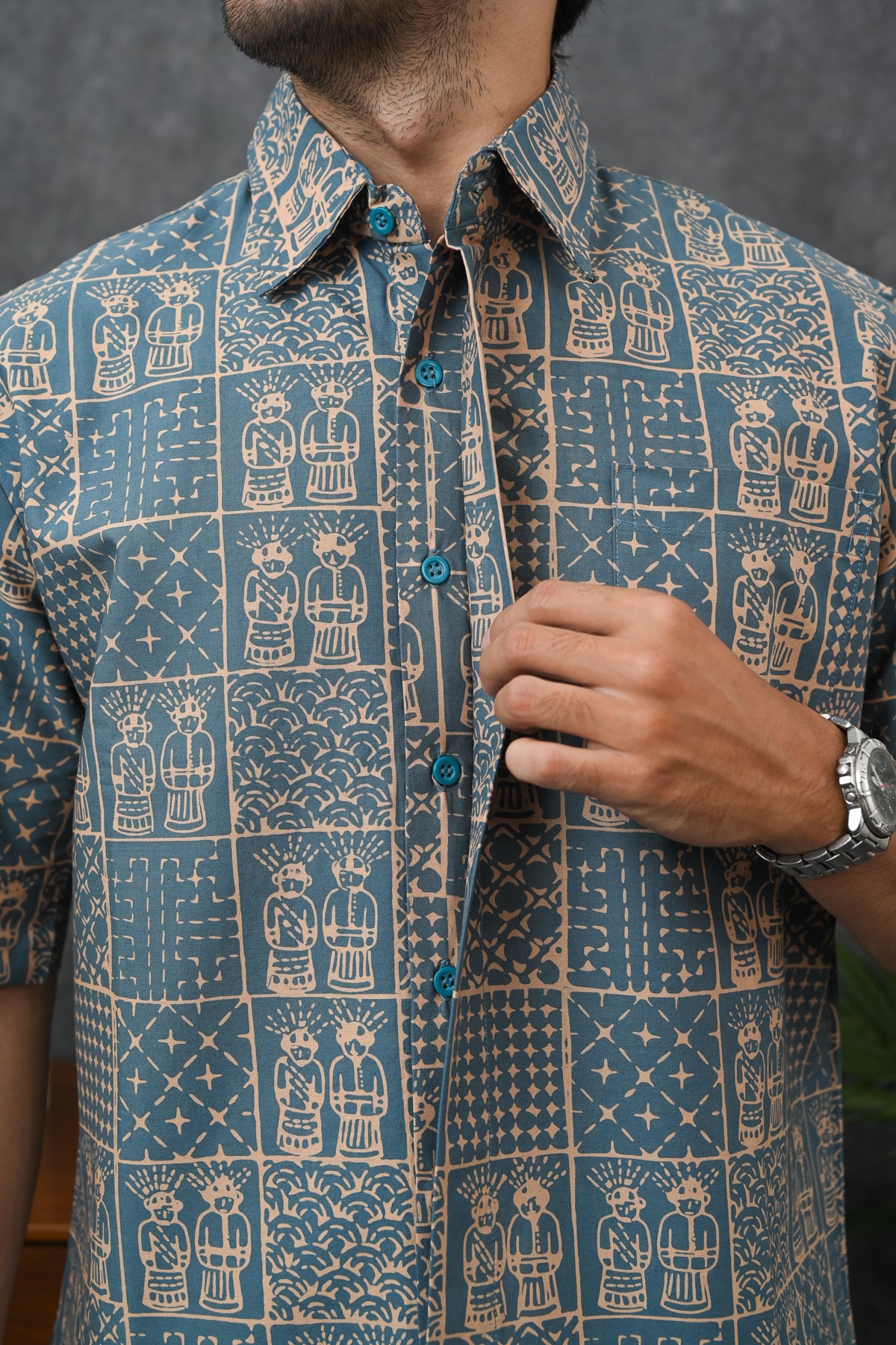 Ondel Betawi Torquoise Short M0374