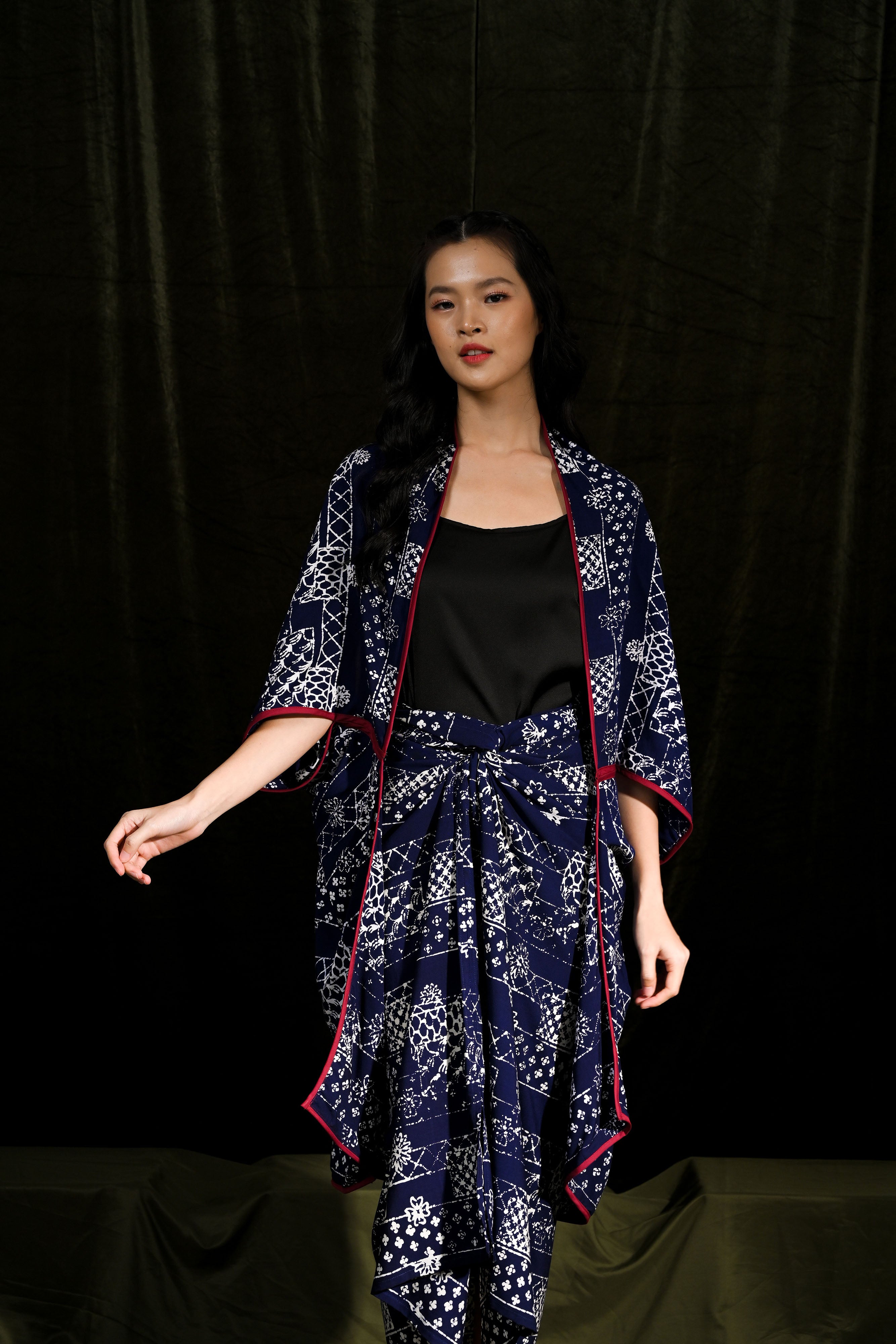 Outer Blue Rayya Rayon T2780