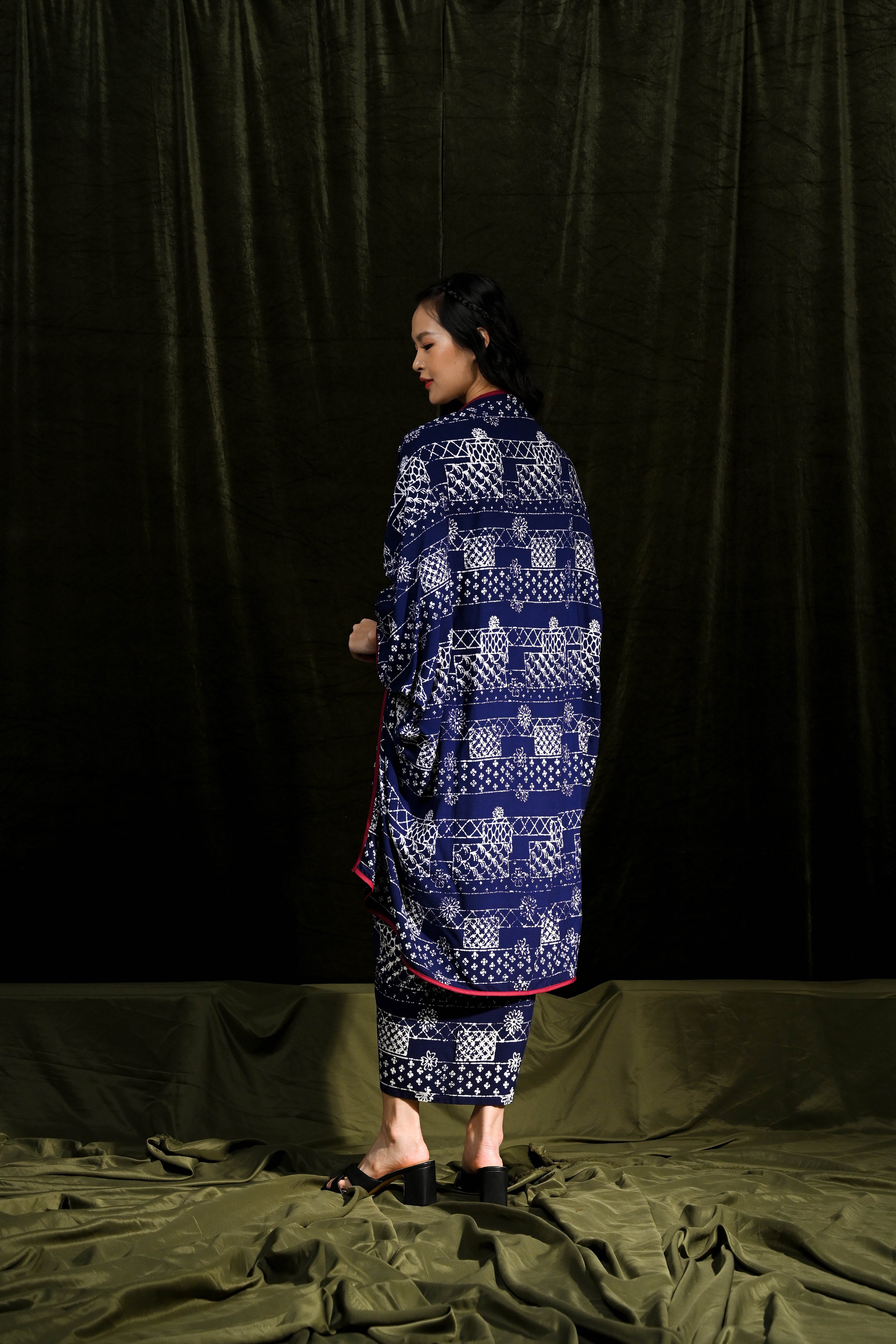 Outer Blue Rayya Rayon T2780