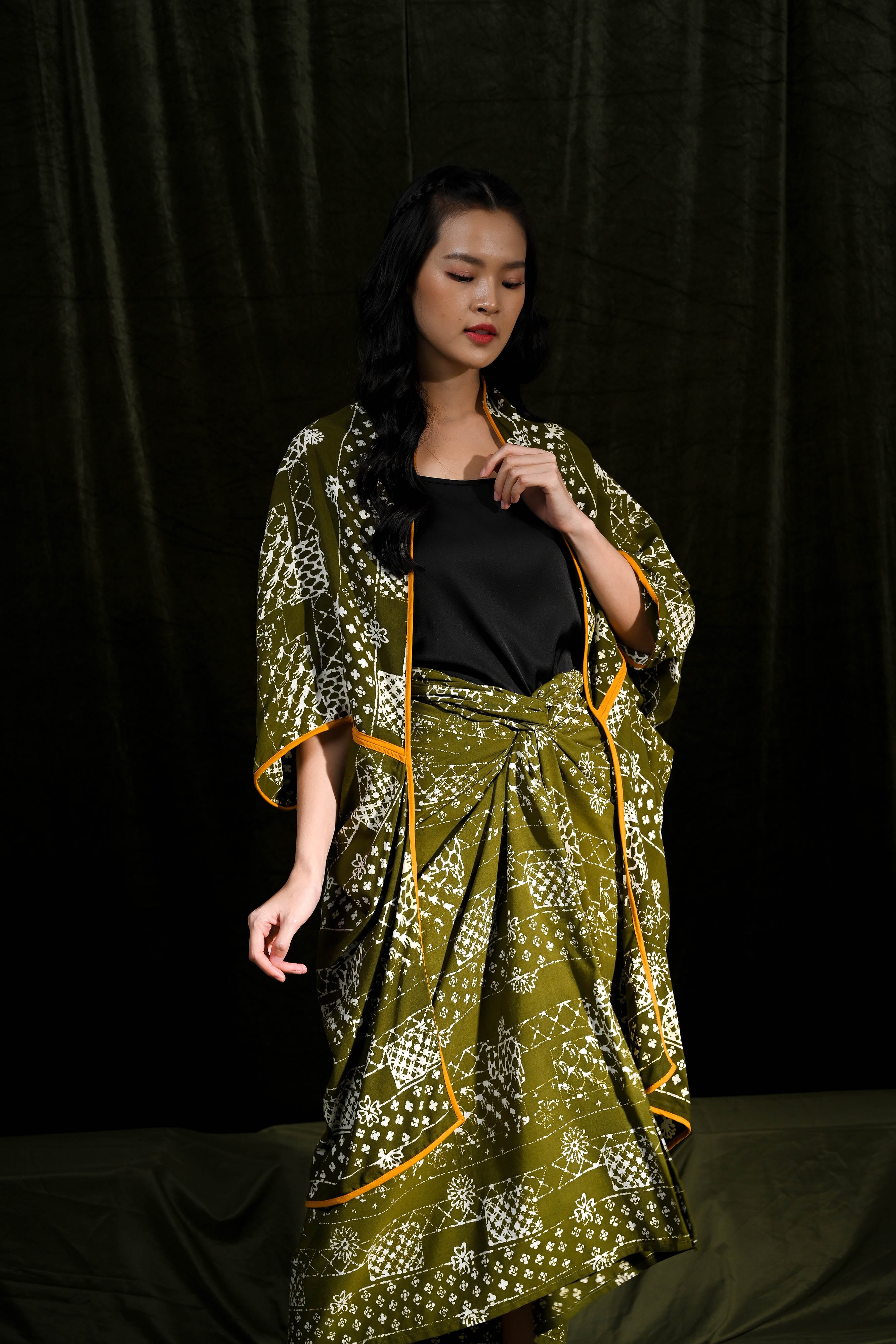 Outer Green Rayya Rayon T2782