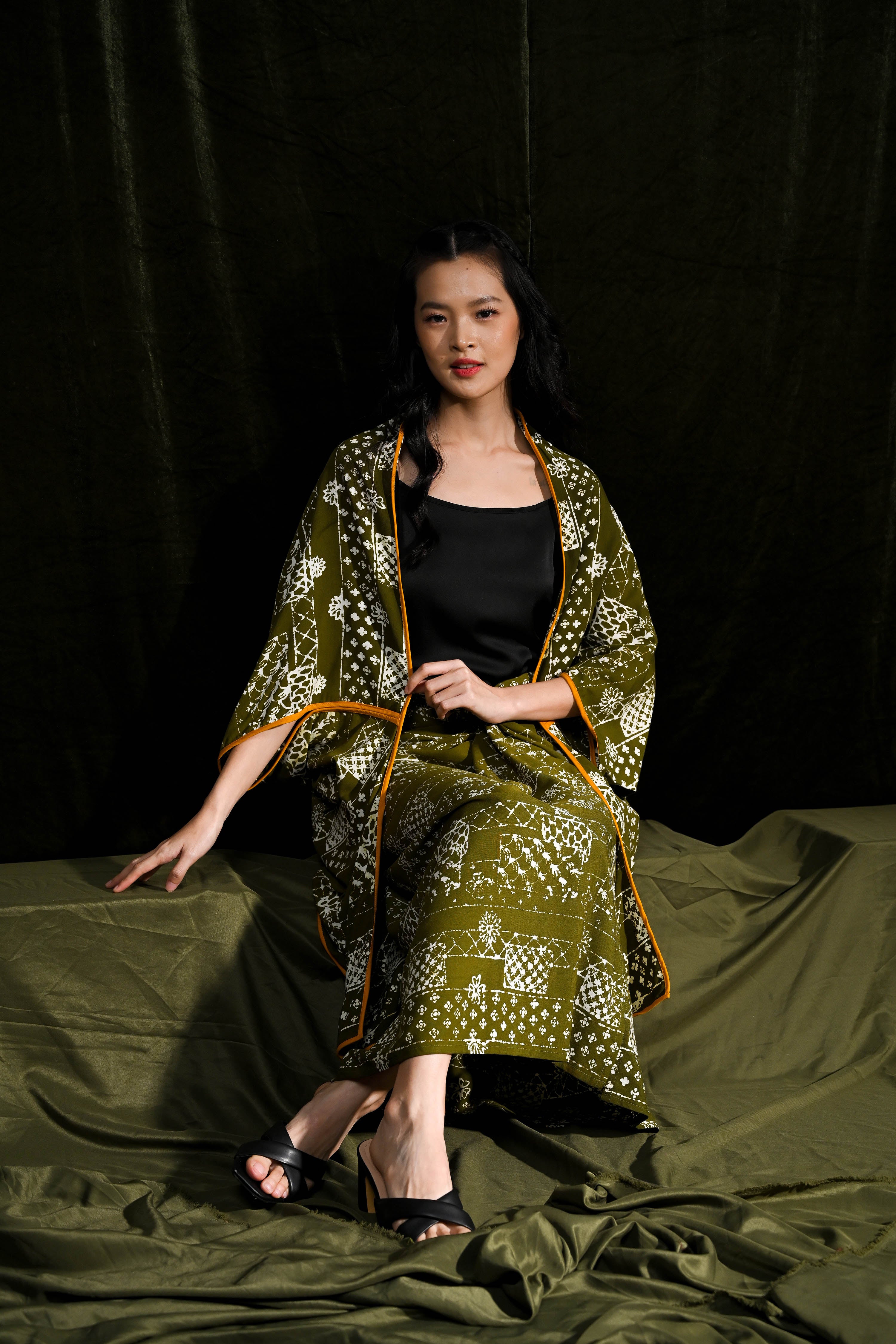 Outer Green Rayya Rayon T2782