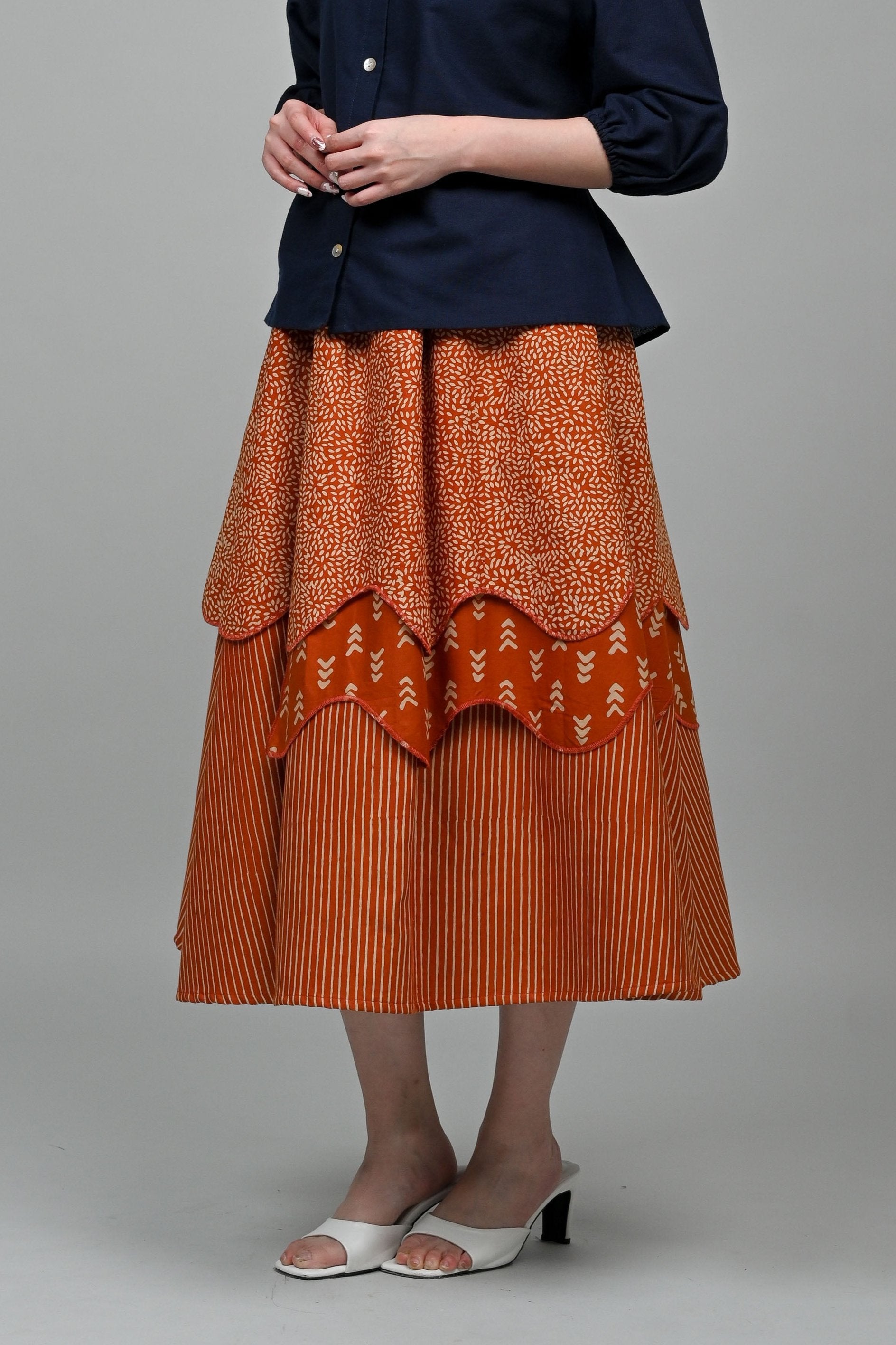 Tila Skirt Garut Orange P0328